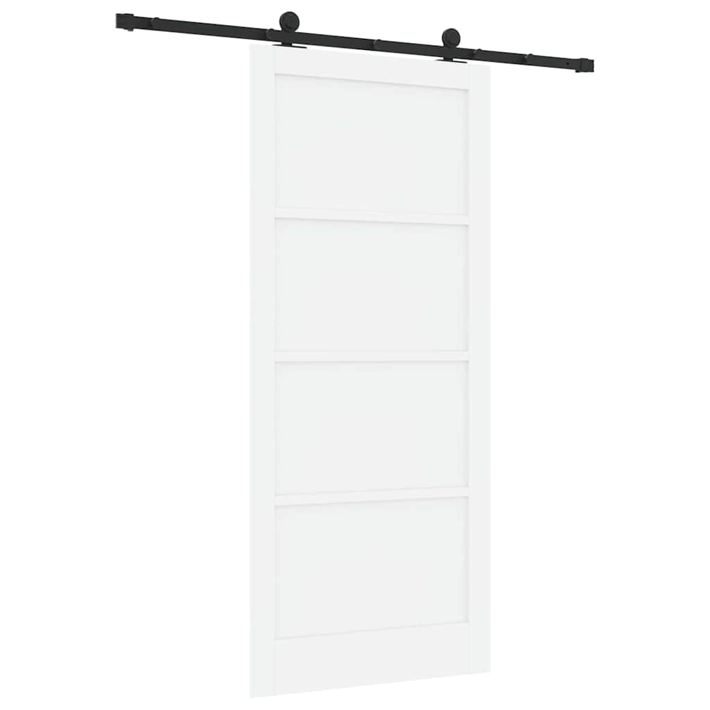 Sliding Door Set Manual White and black 36.6 x 83.1 in