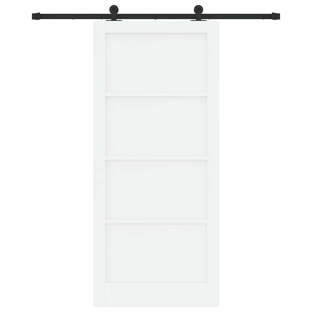 Sliding Door Set Manual White and black 36.6 x 83.1 in