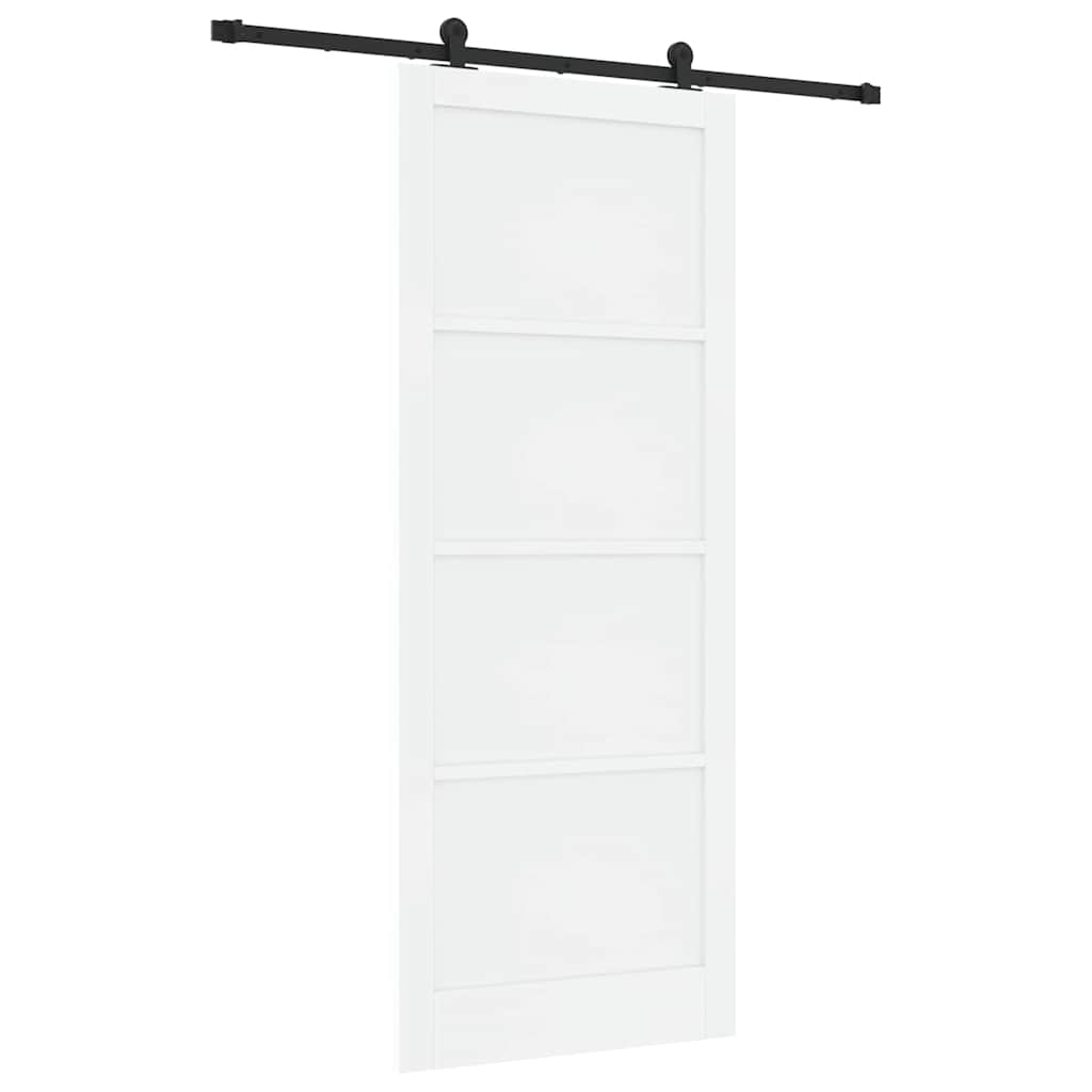 Sliding Door Set Manual White and black 36.6 x 91.3 in