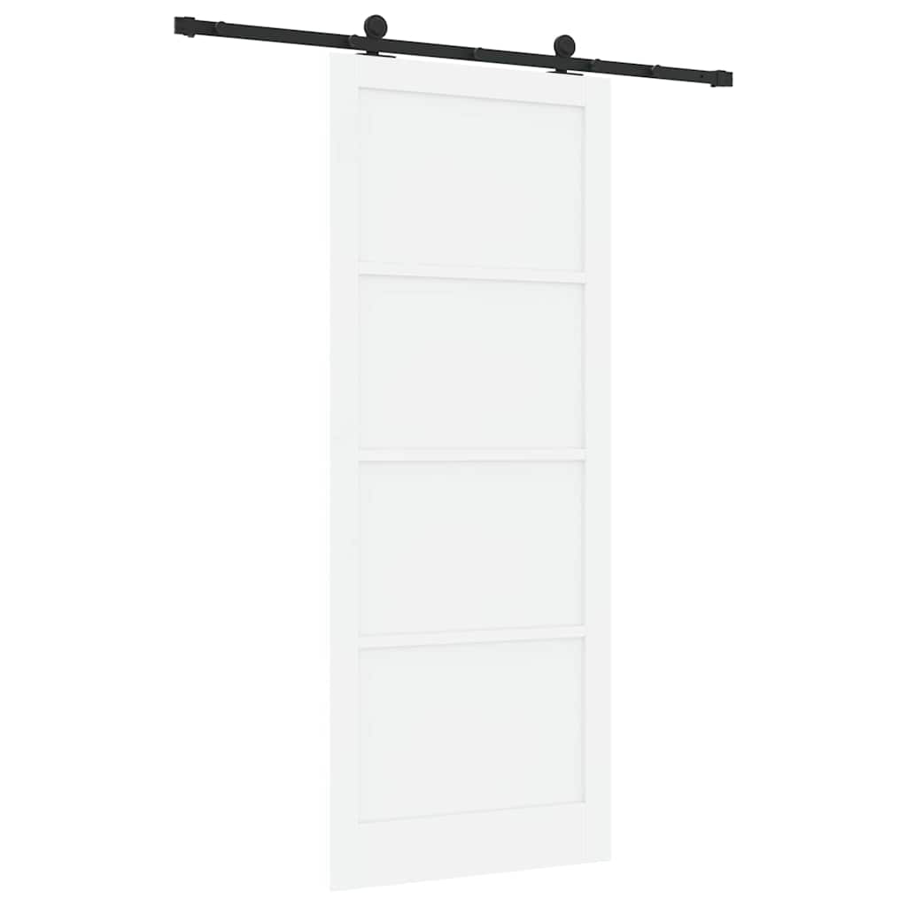 Sliding Door Set Manual White and black 36.6 x 91.3 in