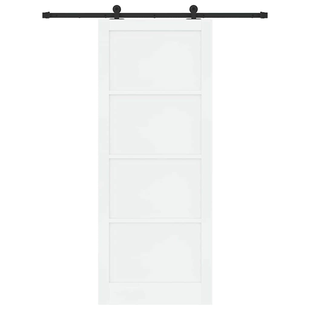 Sliding Door Set Manual White and black 36.6 x 91.3 in