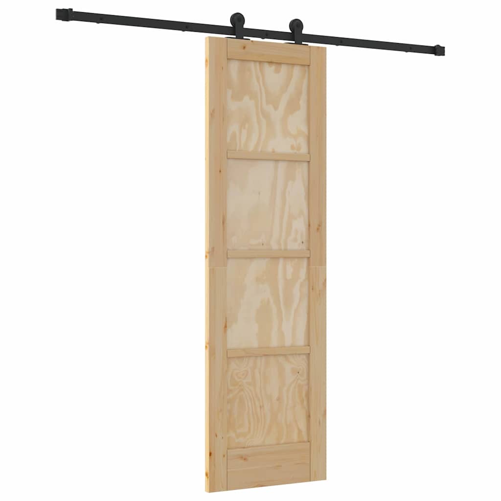 Sliding Door Set Manual natural and black 24 x 78.2 in