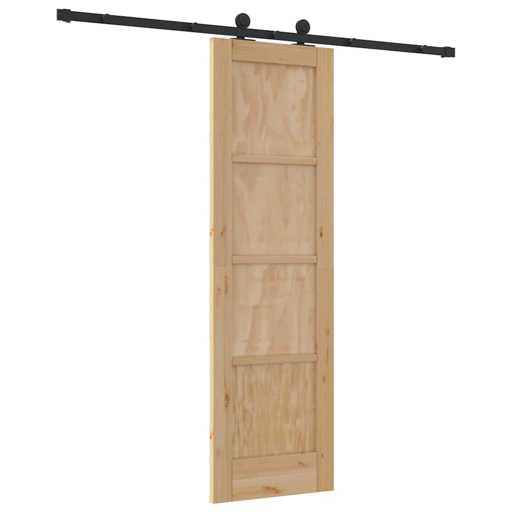 Sliding Door Set Manual natural and black 24 x 78.2 in