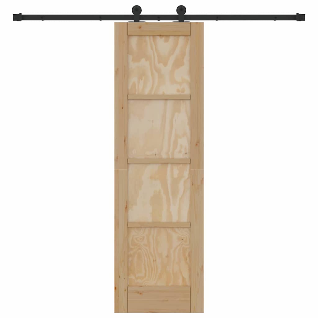 Sliding Door Set Manual natural and black 24 x 78.2 in