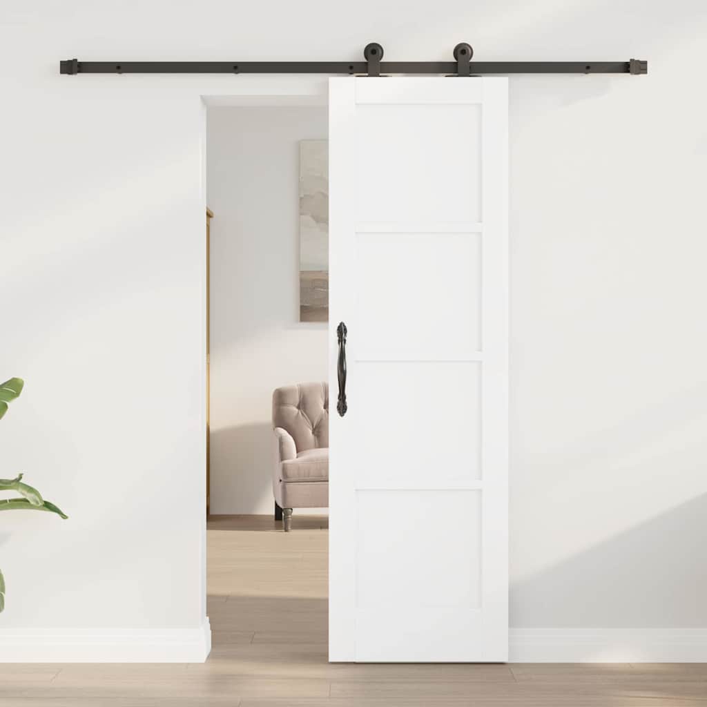 Sliding Door Set Manual White and black 24 x 78.2 in