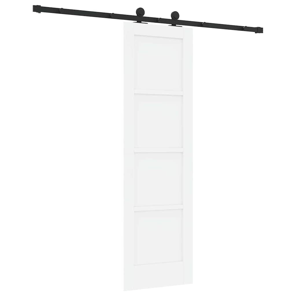 Sliding Door Set Manual White and black 24 x 78.2 in