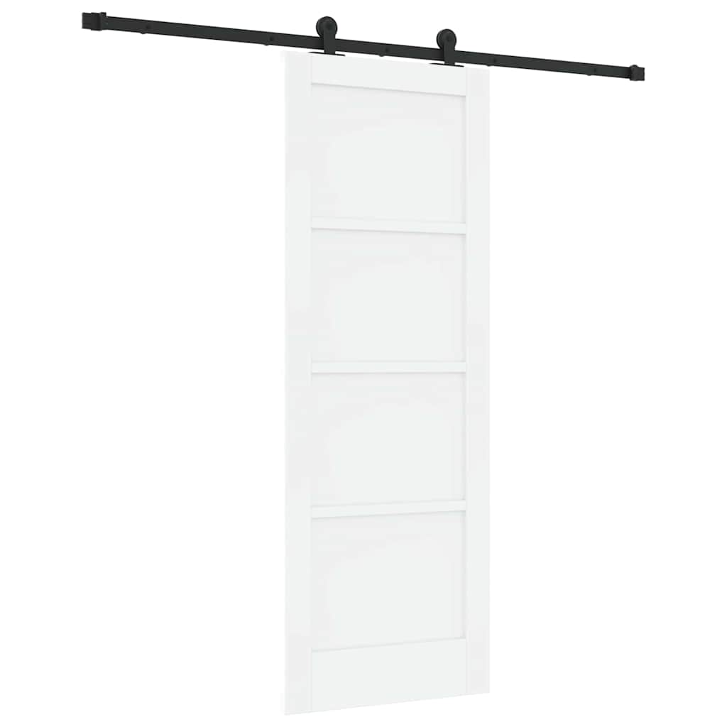 Sliding Door Set Manual White and black 29 x 78 in