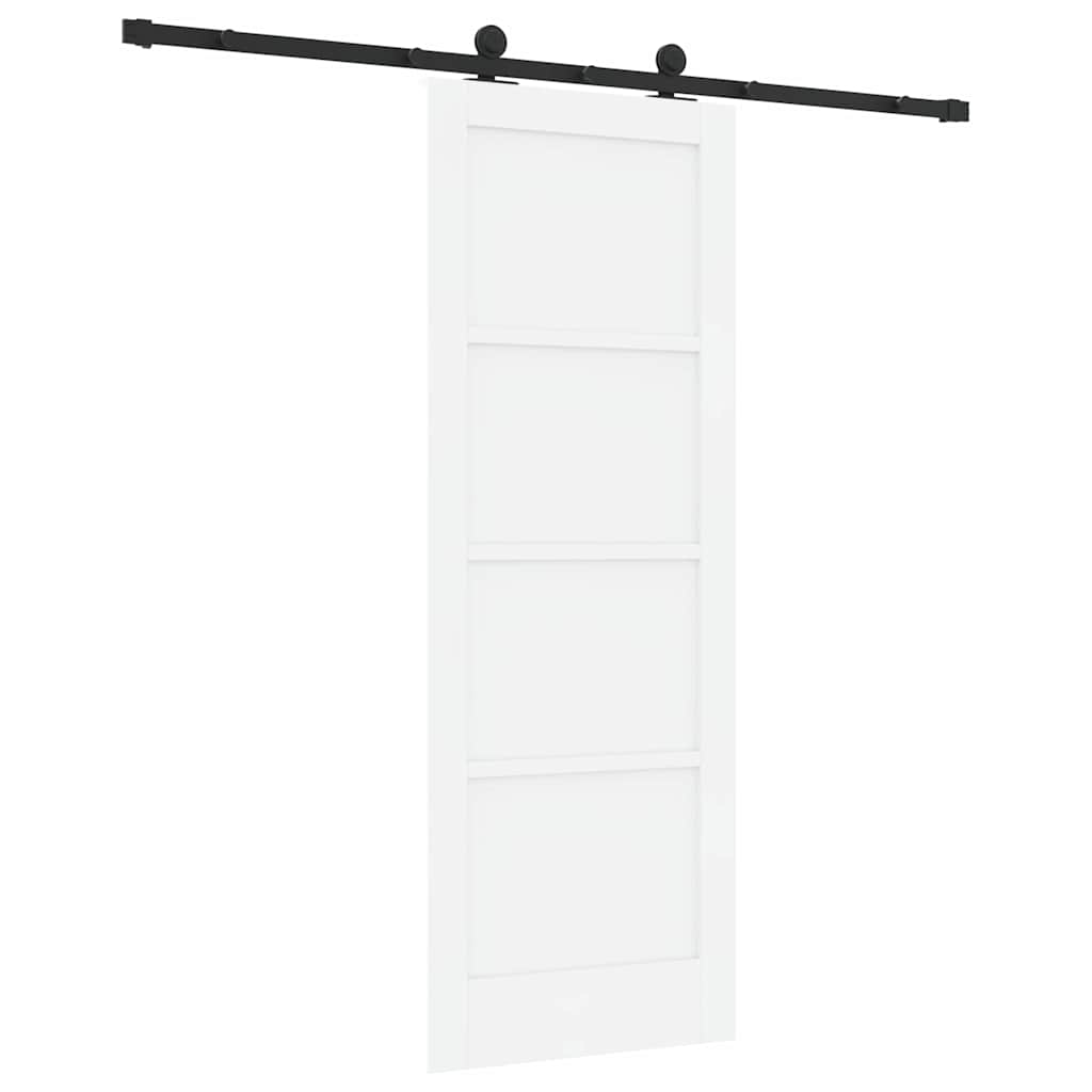 Sliding Door Set Manual White and black 29 x 78 in