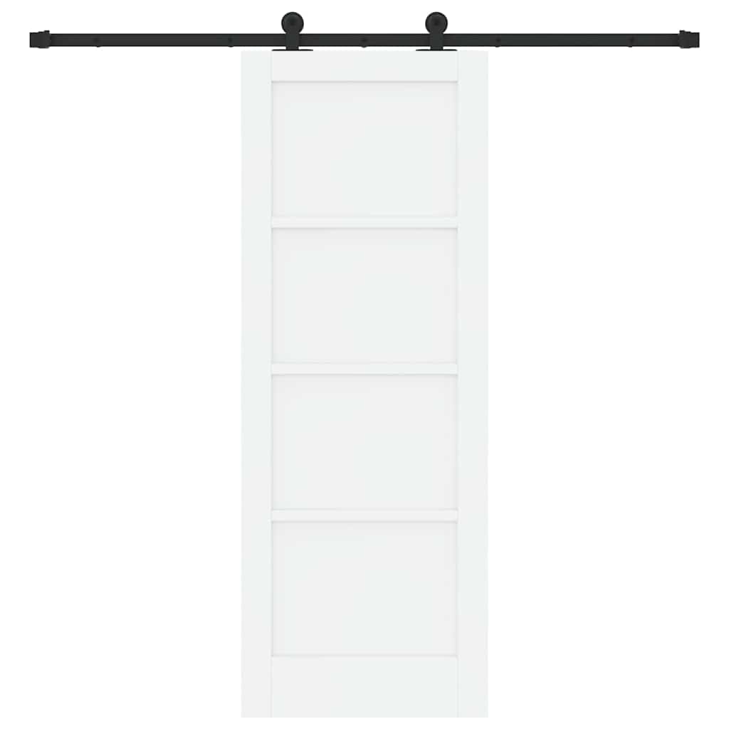 Sliding Door Set Manual White and black 29 x 78 in