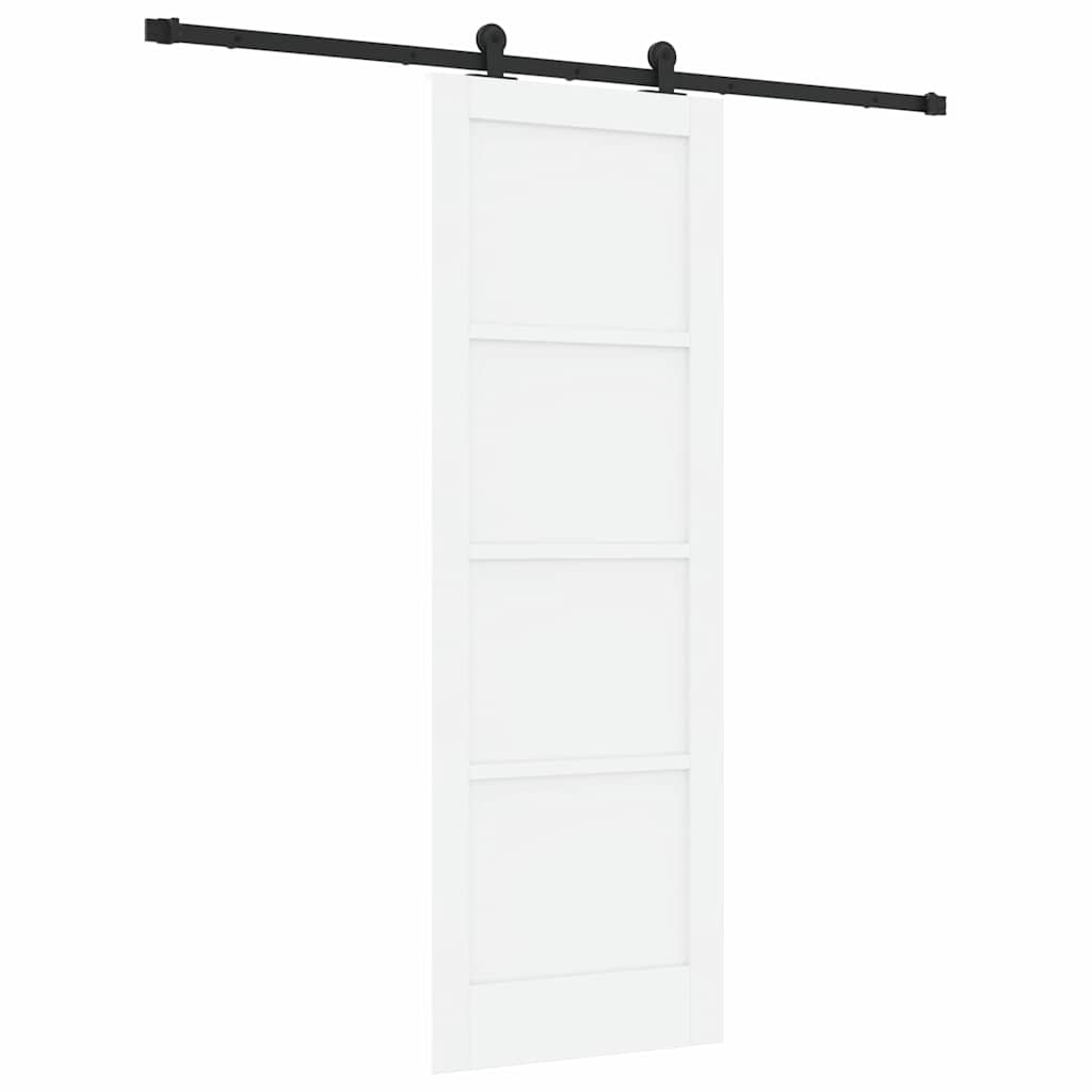 Sliding Door Set Manual White and black 28.9 x 83.1 in