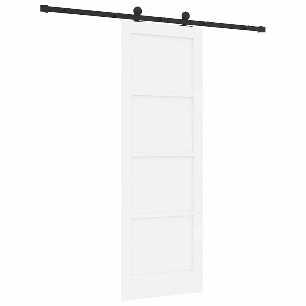 Sliding Door Set Manual White and black 28.9 x 83.1 in