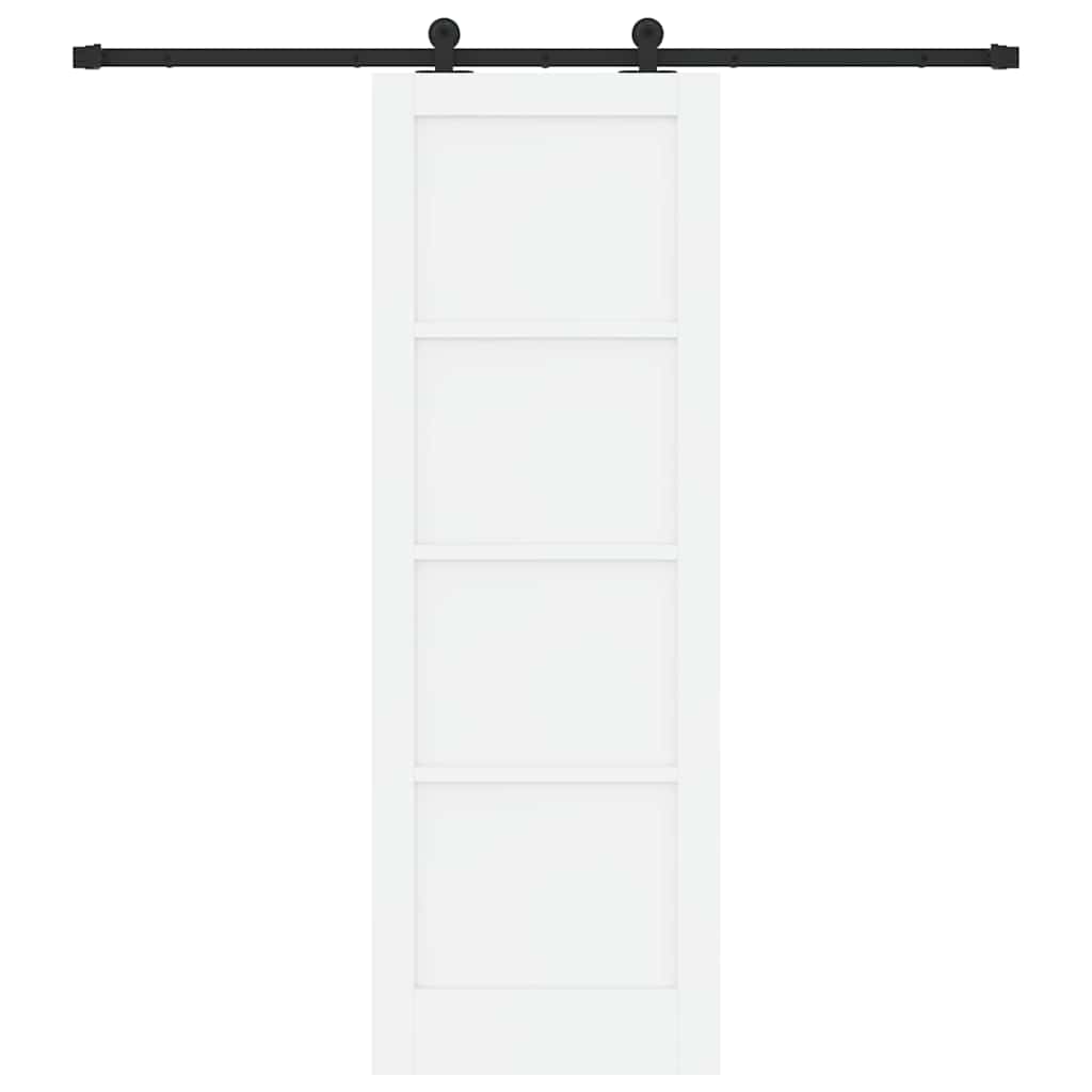 Sliding Door Set Manual White and black 28.9 x 83.1 in