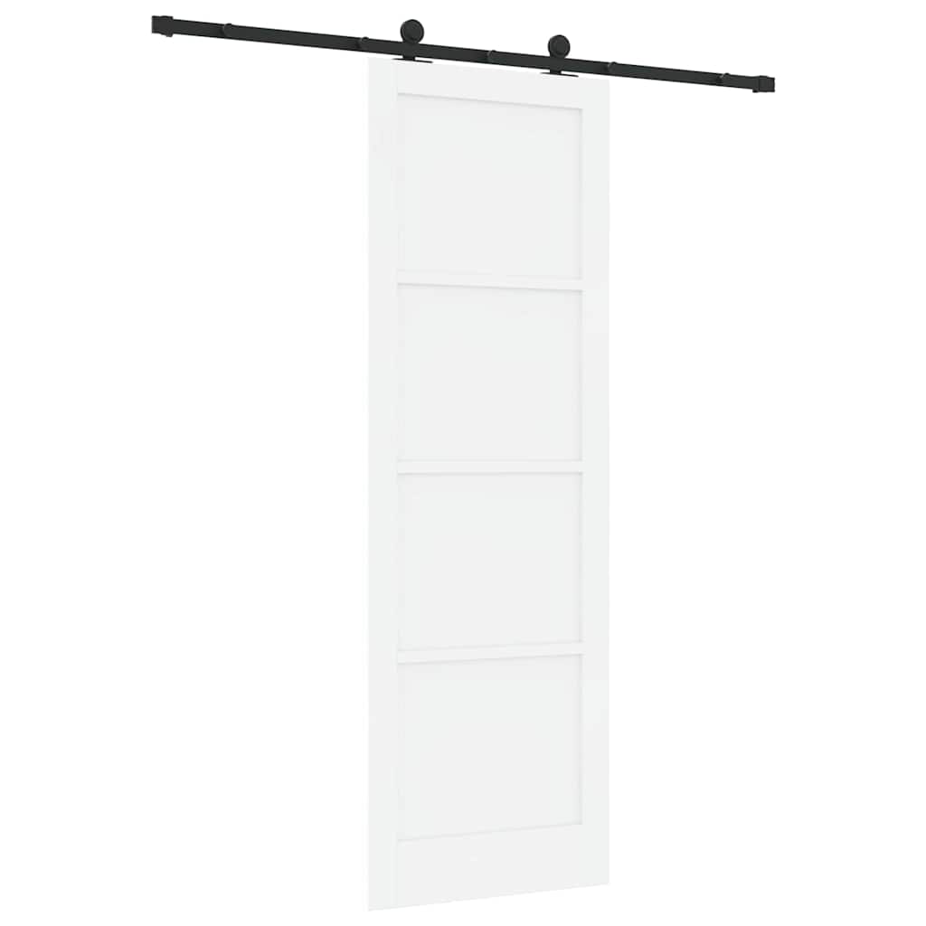 Sliding Door Set Manual White and black 30.7 x 91.3 in
