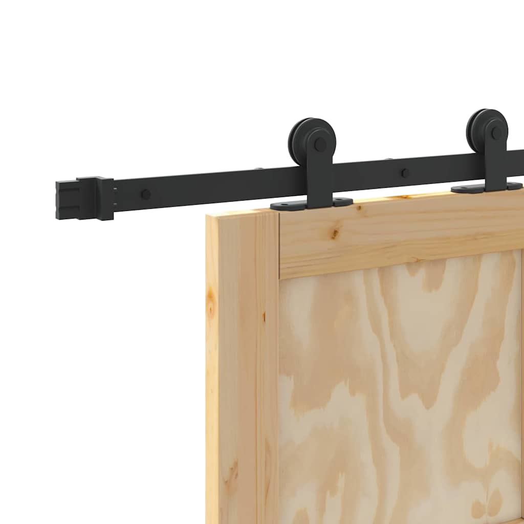 Sliding Door Set Manual natural and black 33.9 x 78.1 in
