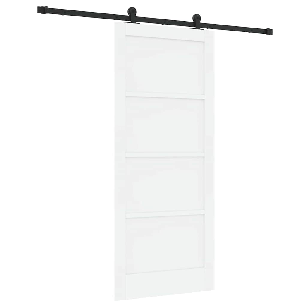 Sliding Door Set Manual White and black 33.9 x 78.1 in