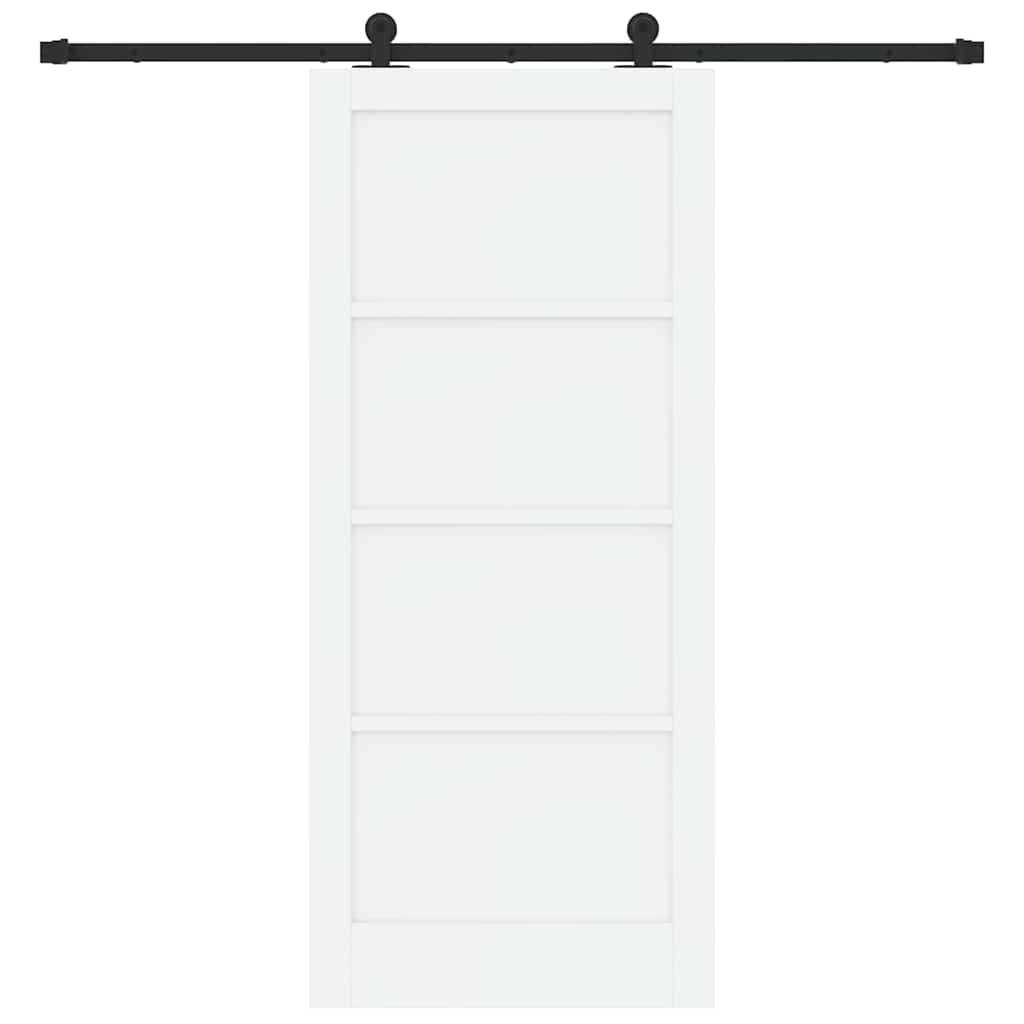 Sliding Door Set Manual White and black 33.9 x 78.1 in