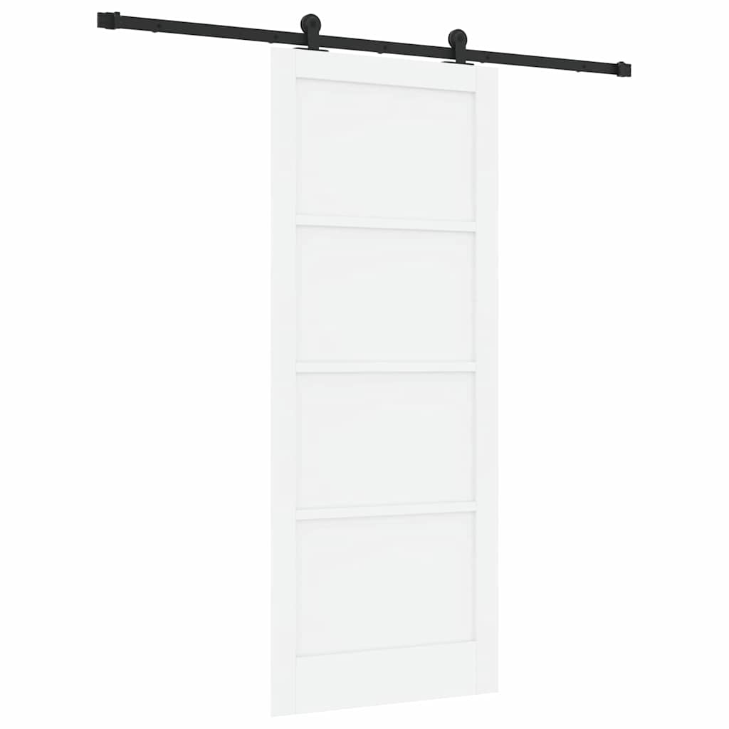 Sliding Door Set Manual White and black 33.9 x 83.1 in