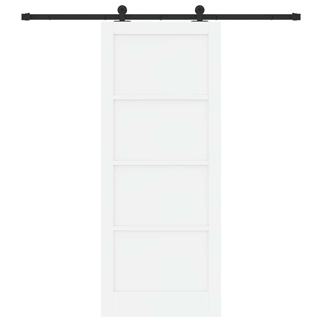Sliding Door Set Manual White and black 33.9 x 83.1 in