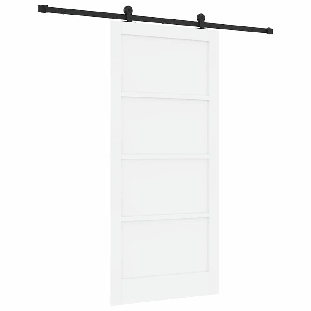 Sliding Door Set Manual White and black 36.6 x 79.5 in