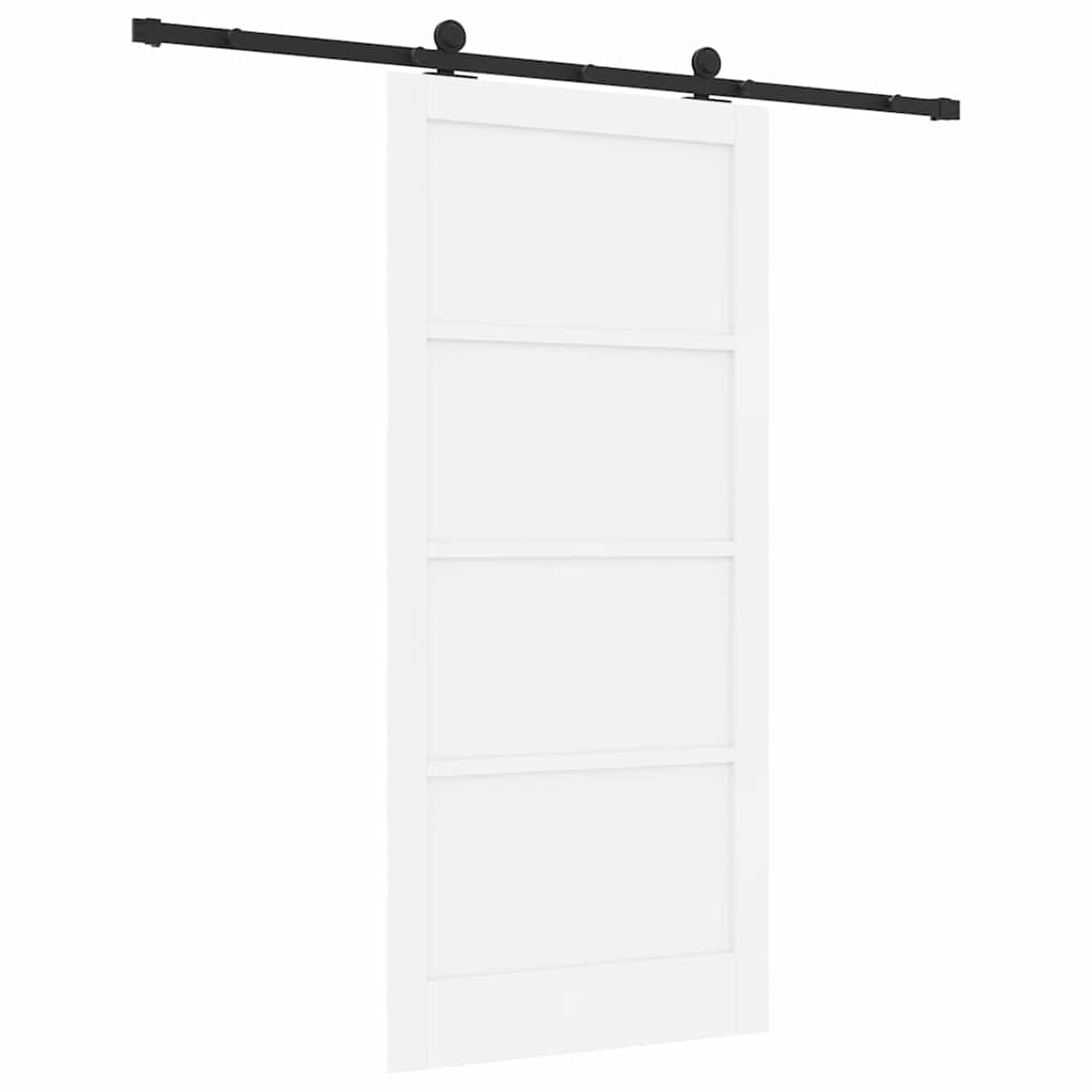 Sliding Door Set Manual White and black 36.6 x 79.5 in