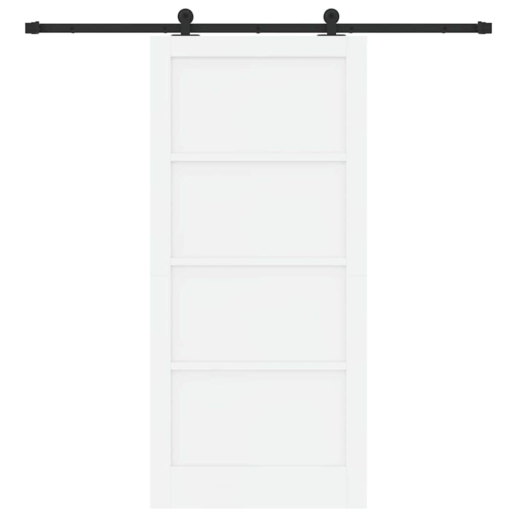 Sliding Door Set Manual White and black 36.6 x 79.5 in