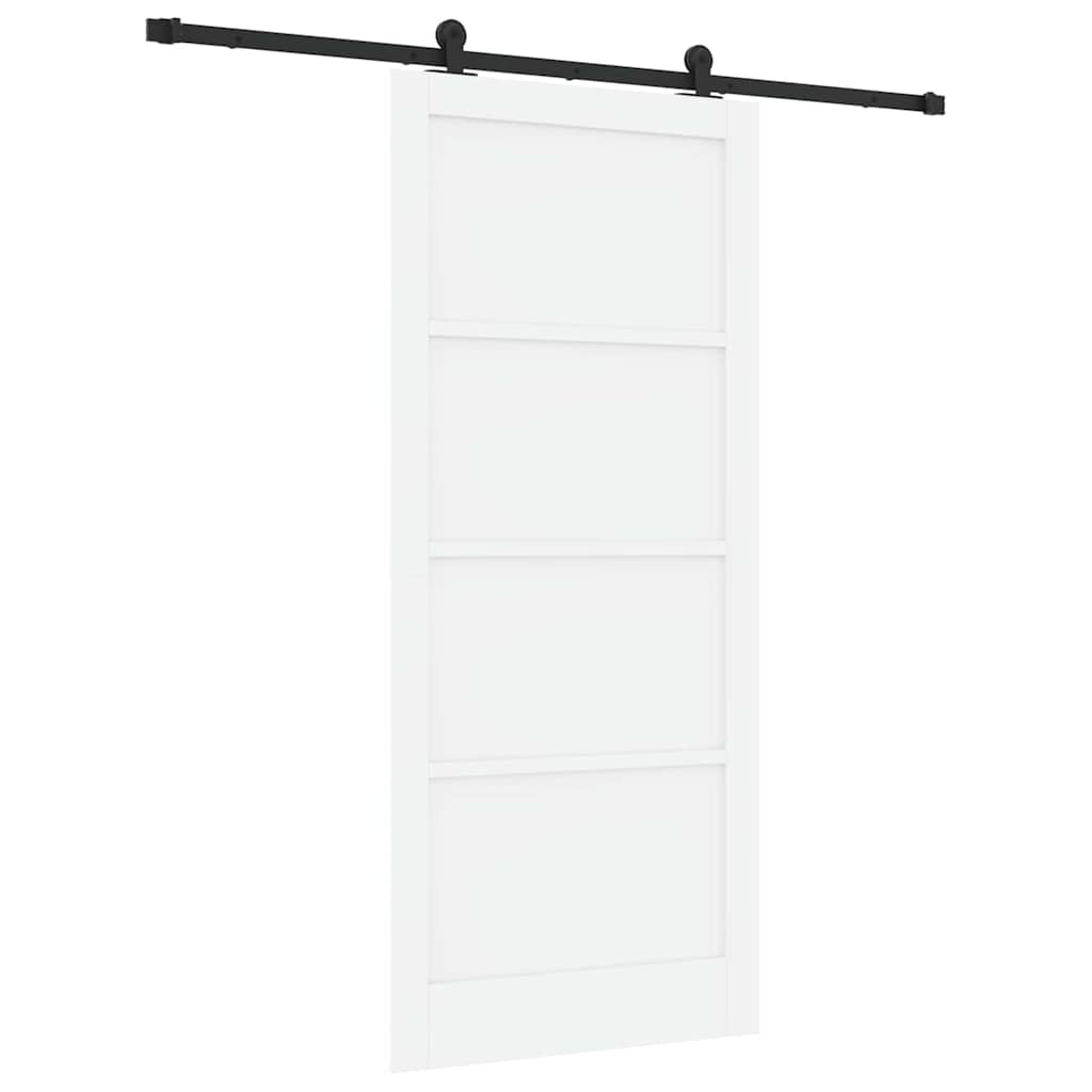 Sliding Door Set Manual White and black 36.6 x 83.1 in