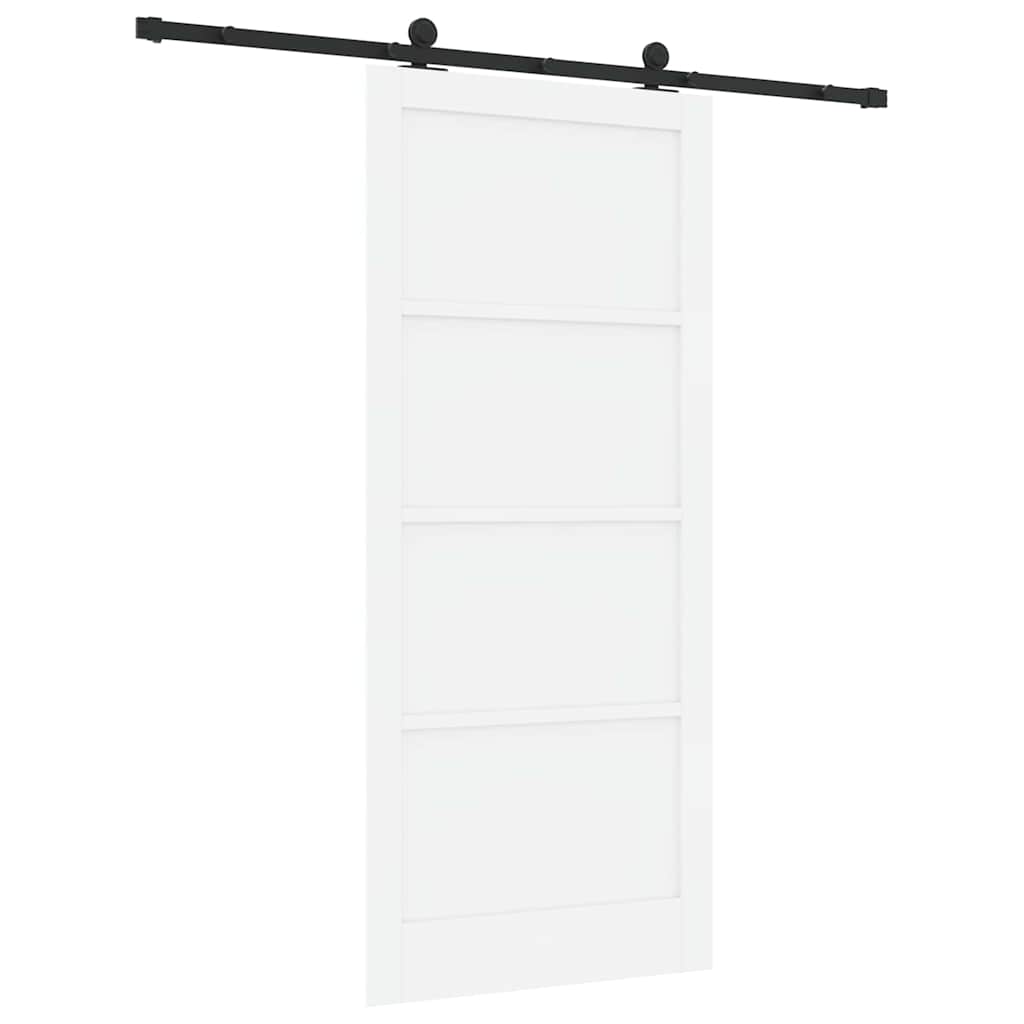 Sliding Door Set Manual White and black 36.6 x 83.1 in