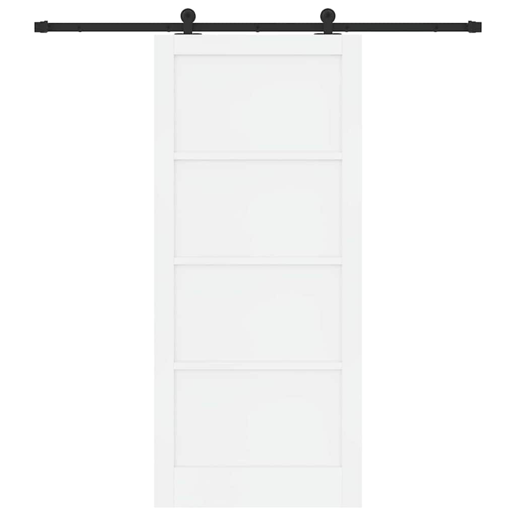Sliding Door Set Manual White and black 36.6 x 83.1 in