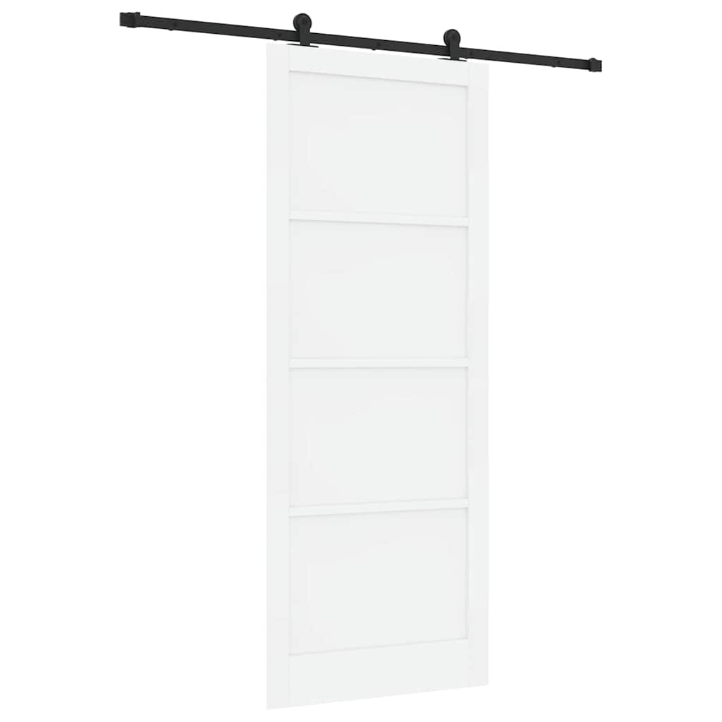 Sliding Door Set Manual White and black 36.6 x 91.3 in