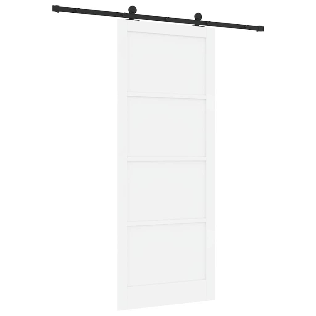 Sliding Door Set Manual White and black 36.6 x 91.3 in