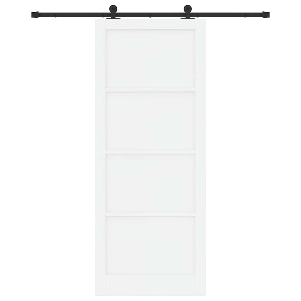 Sliding Door Set Manual White and black 36.6 x 91.3 in