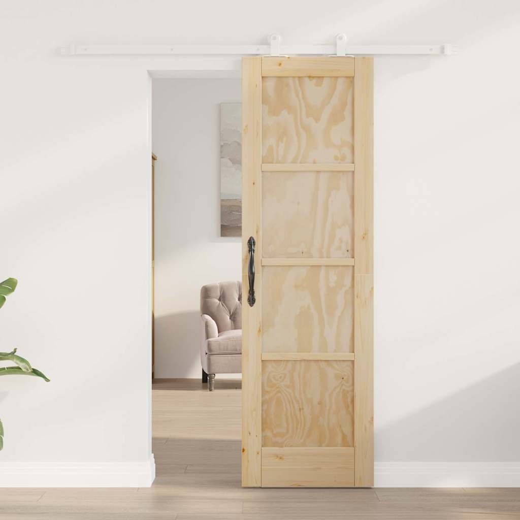 Sliding Door Set Manual Natural and white 24 x 78.2 in