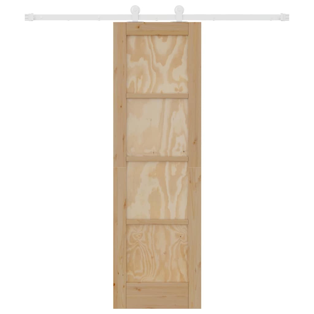 Sliding Door Set Manual Natural and white 24 x 78.2 in