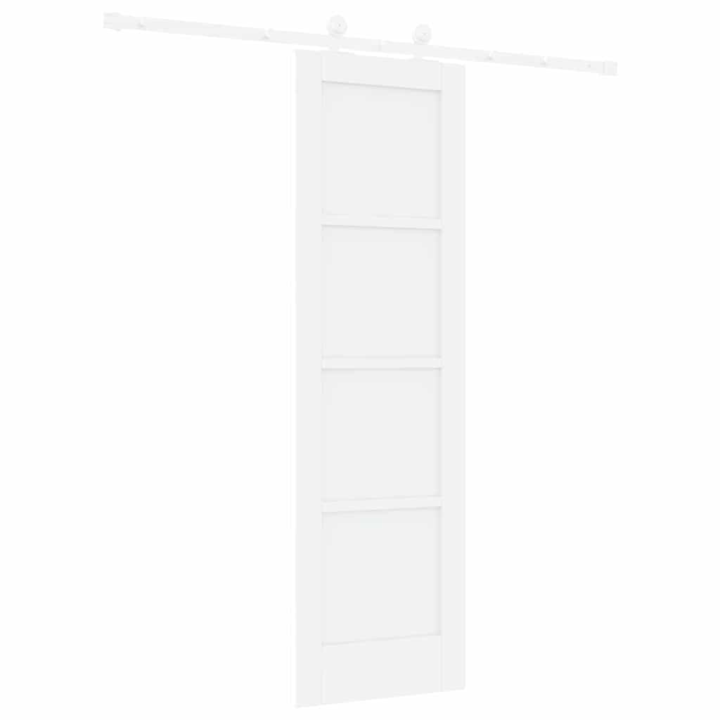 Sliding Door Set White 24 x 78.2 in Solid pine wood and steel