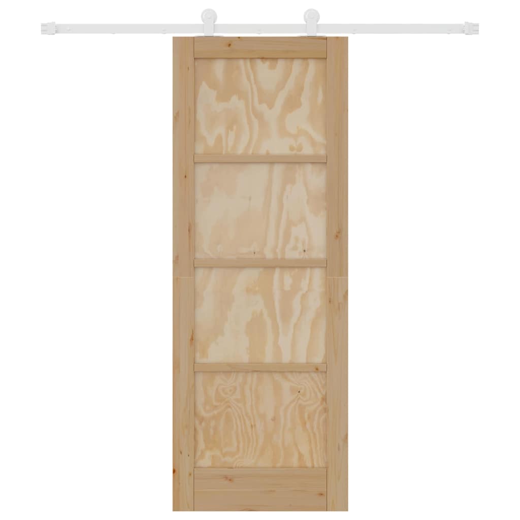 Sliding Door Set Manual Natural and white 29 x 78 in