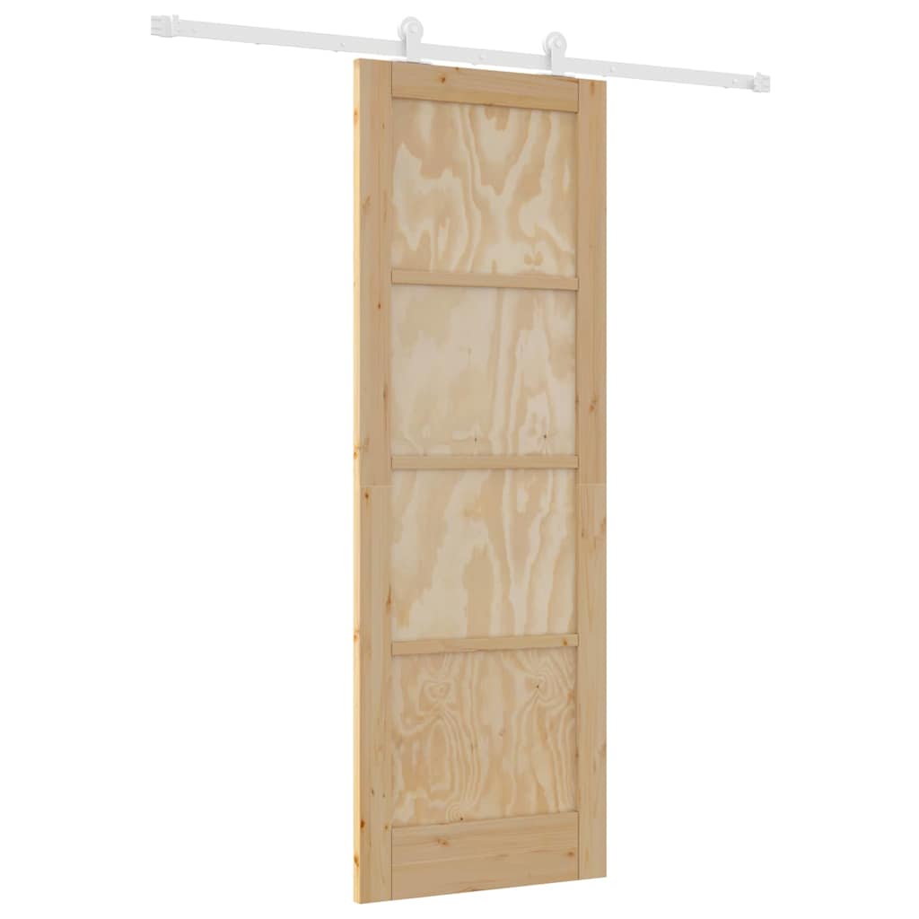 Sliding Door Set Manual Natural and white 28.9 x 83.1 in