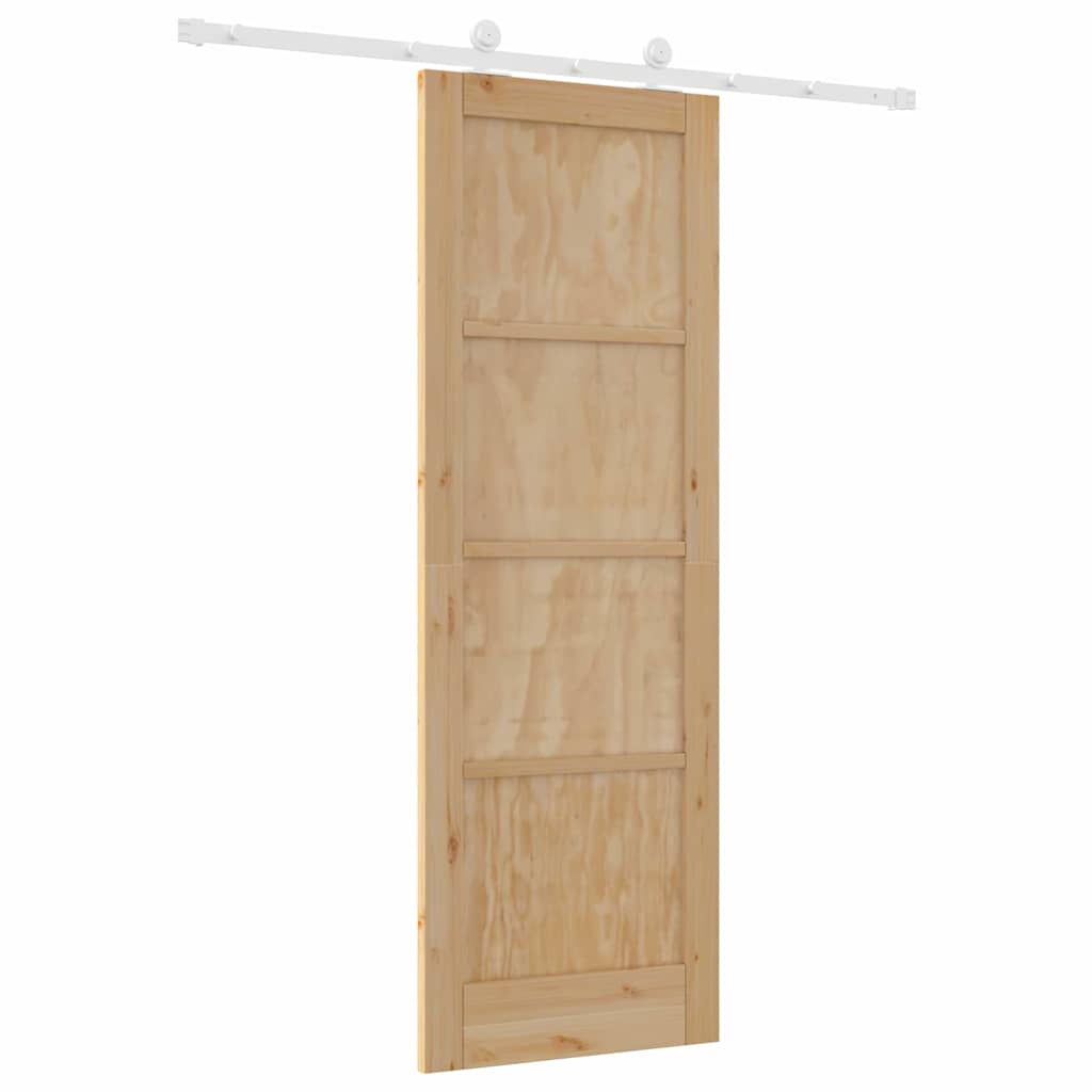 Sliding Door Set Manual Natural and white 28.9 x 83.1 in