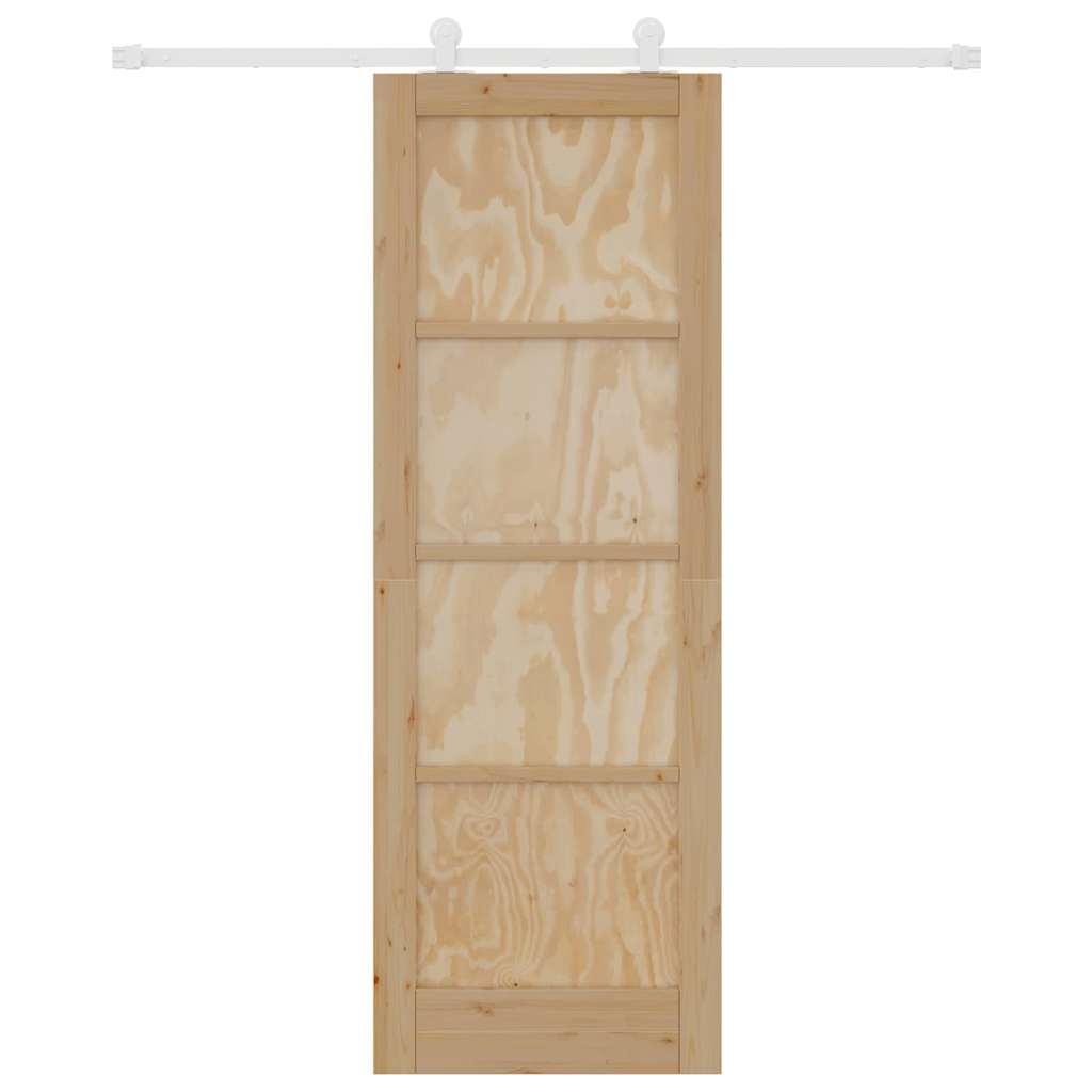 Sliding Door Set Manual Natural and white 28.9 x 83.1 in