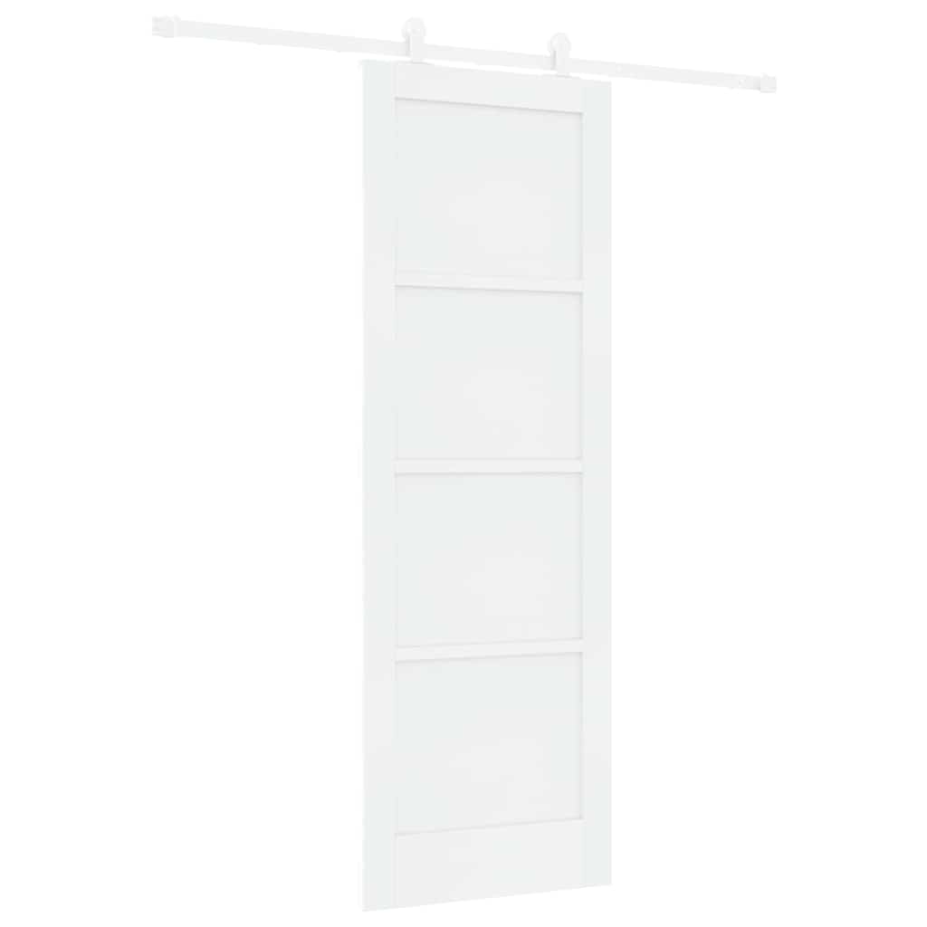 Sliding Door Set White 28.9 x 83.1 in Solid pine wood and steel