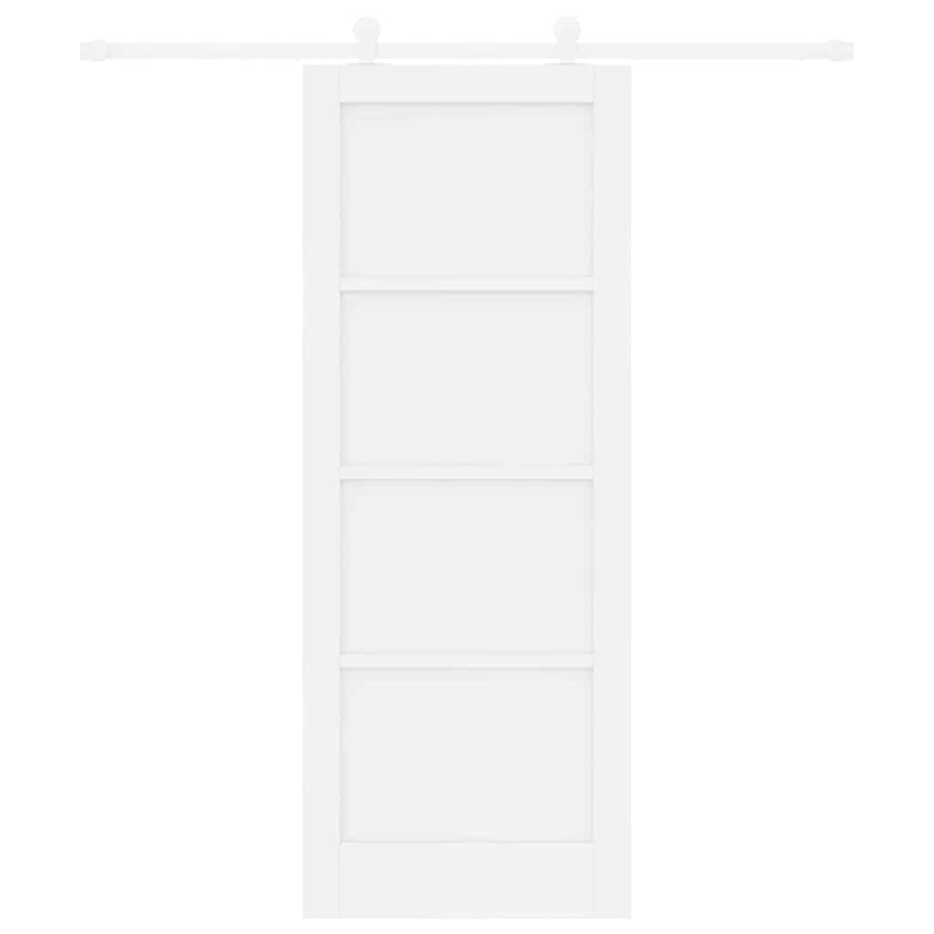 Sliding Door Set White 30.7 x 79.5 in Solid pine wood and steel
