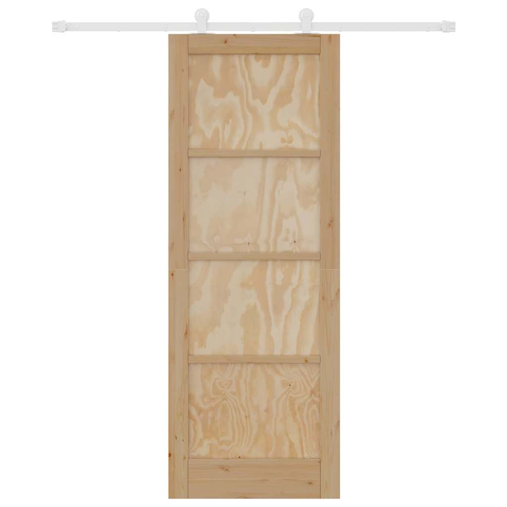 Sliding Door Set Manual Natural and white 30.7 x 83.1 in