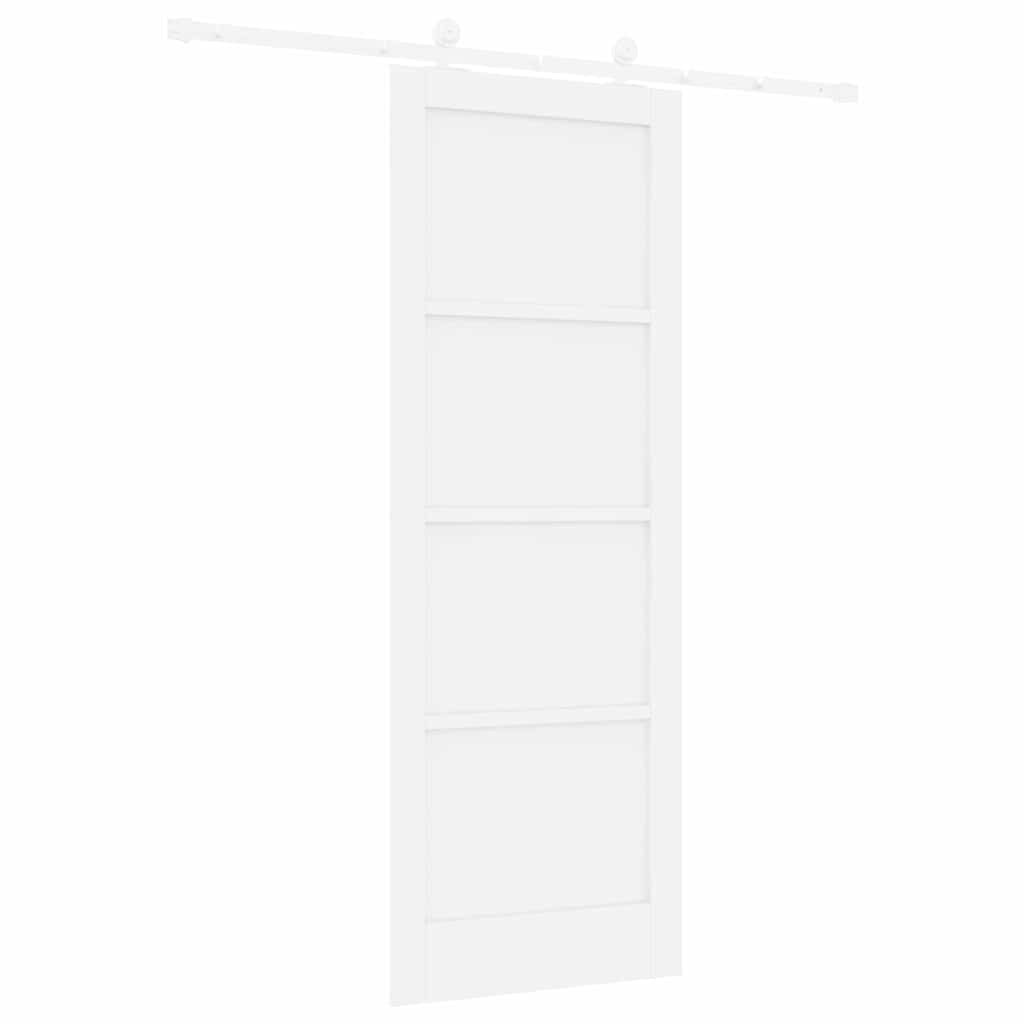Sliding Door Set White 30.7 x 83.1 in Solid pine wood and steel