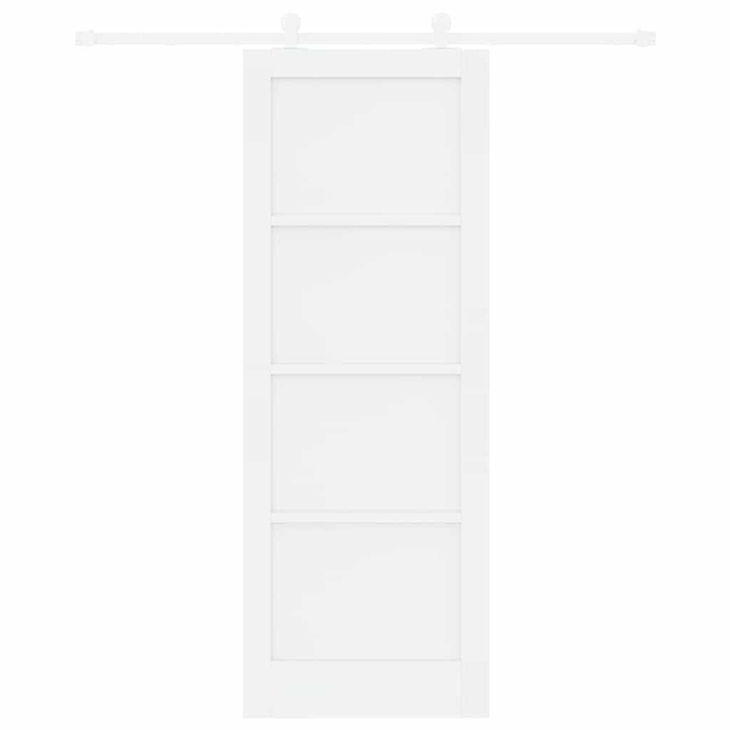 Sliding Door Set White 30.7 x 83.1 in Solid pine wood and steel