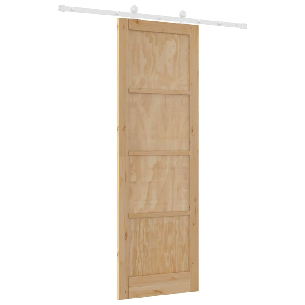 Sliding Door Set Manual Natural and white 30.7 x 91.3 in