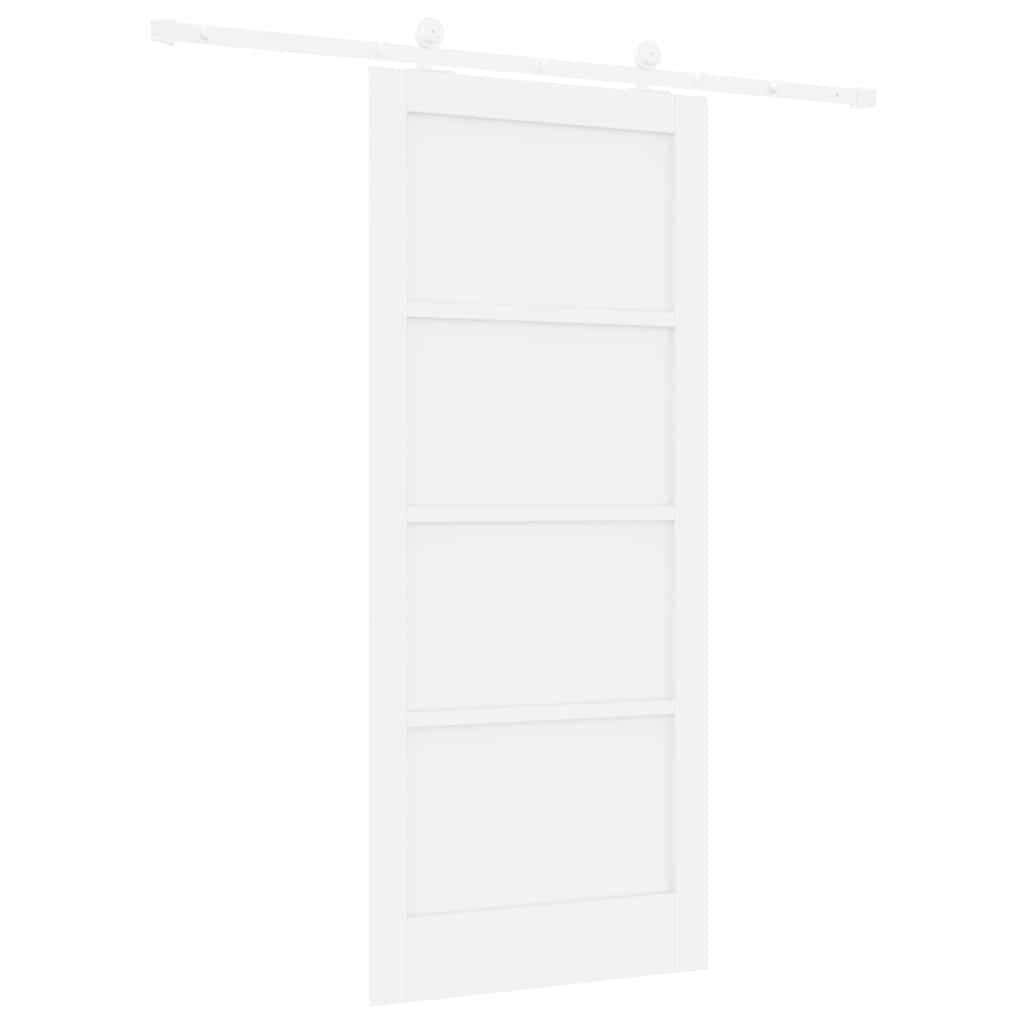 Sliding Door Set White 33.9 x 78.1 in Solid pine wood and steel