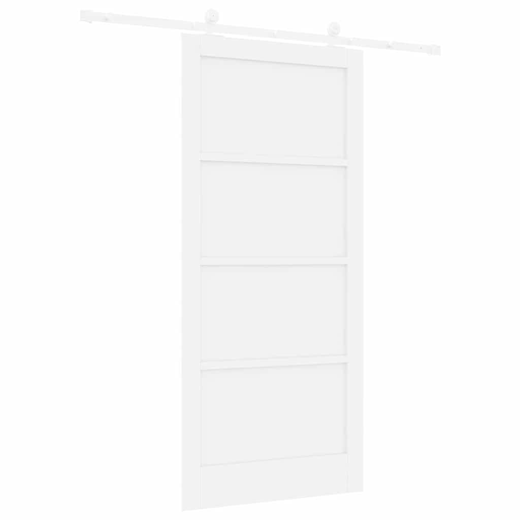 Sliding Door Set White 36.6 x 79.5 in Solid pine wood and steel