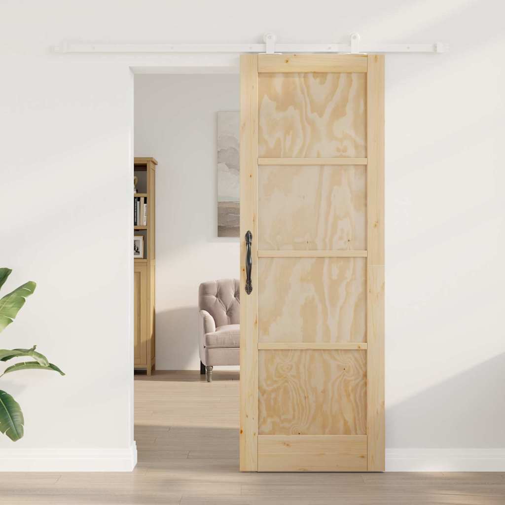 Sliding Door Set Manual ORKDAL Natural and white 28.9 x 83.1 in