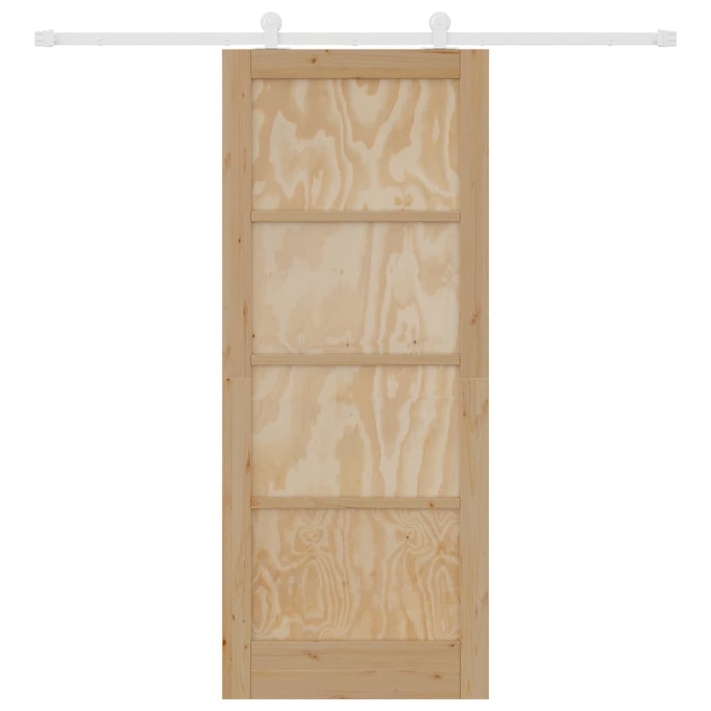 Sliding Door Set Manual ORKDAL Natural and white 32.7 x 79.5 in