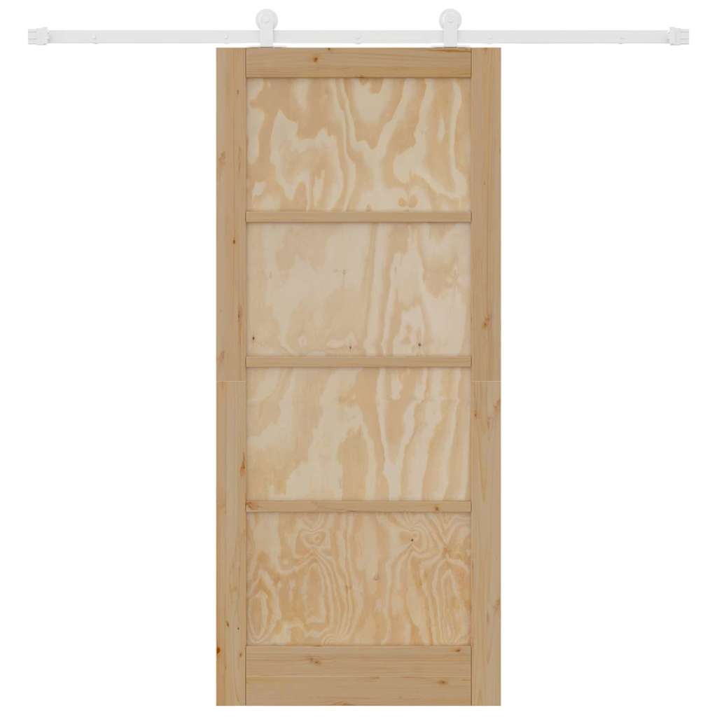 Sliding Door Set Manual ORKDAL Natural and white 33.9 x 78.1 in