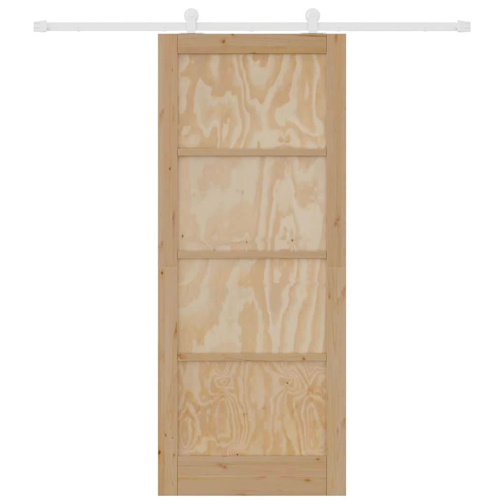 Sliding Door Set Manual ORKDAL Natural and white 33.9 x 83.1 in